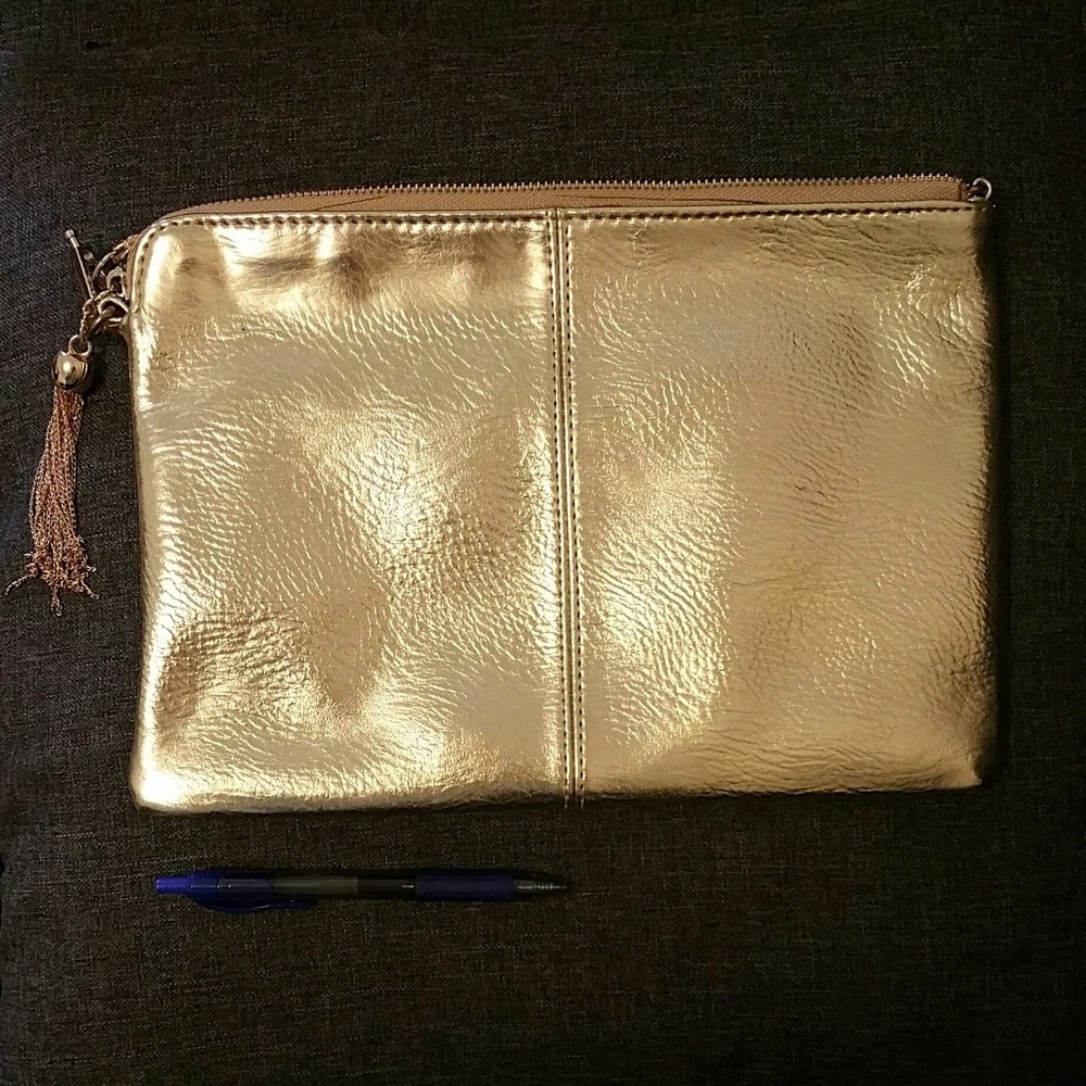 Gold tassle clutch
